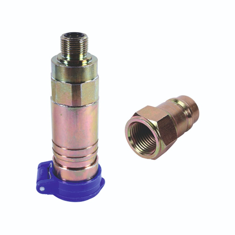 (TT-348) QRC MALE - FEMALE (BIG) (13/16 UNF - 1/2" BSP THREAD) WITH DUST CAP SUITABLE FOR JOHN DEERE